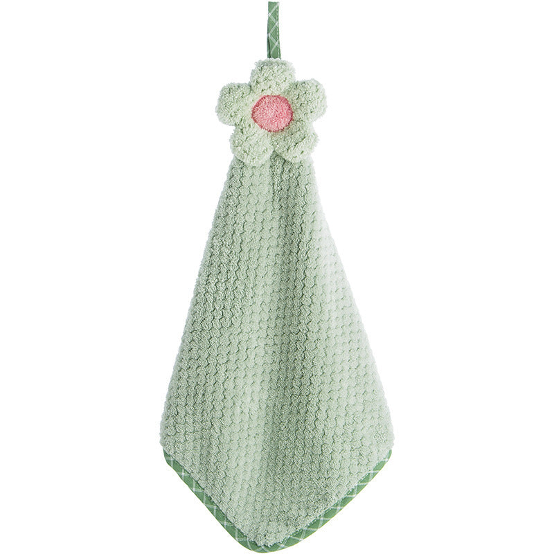 HKM-043347 Hangable Flower Hand Towel in Mixed Hair Color for Pots and Bowls