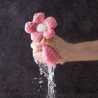 HKM-043347 Hangable Flower Hand Towel in Mixed Hair Color for Pots and Bowls