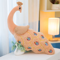 HKM-043603 Plush Peacock Pillow - Soft Short Plush with PP Cotton Filling