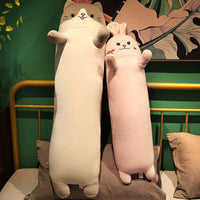 HKM-043731 Children's Ice Silk Long Pillow with Cartoon Designs for Side Sleepers - Removable Washable Plush Cushion