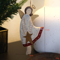 HKM-043731 Hand-Painted Wooden Love Heart Door Plate Pendant - American Country Style Decor