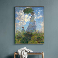 HKM-043923 Elegant Landscape Canvas Art with Luxury Gold Aluminum Frame and Pine Wood Inner Frame for Home Decoration