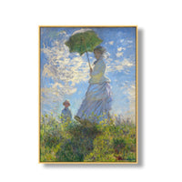 HKM-043923 Elegant Landscape Canvas Art with Luxury Gold Aluminum Frame and Pine Wood Inner Frame for Home Decoration
