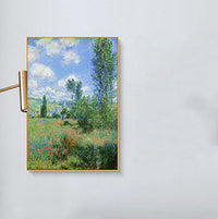 HKM-043923 Elegant Landscape Canvas Art with Luxury Gold Aluminum Frame and Pine Wood Inner Frame for Home Decoration