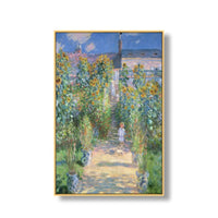HKM-043923 Elegant Landscape Canvas Art with Luxury Gold Aluminum Frame and Pine Wood Inner Frame for Home Decoration