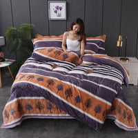 HKM-043923 Warm Double-sided Fleece Quilt Cover with Various Patterns and Sizes