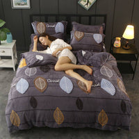 HKM-043923 Warm Double-sided Fleece Quilt Cover with Various Patterns and Sizes