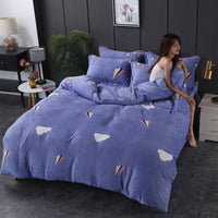 HKM-043923 Warm Double-sided Fleece Quilt Cover with Various Patterns and Sizes