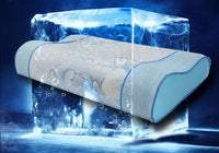 HKM-043987 Bamboo Cool Cervical Pillow with Memory Foam and Ice Silk in Various Colors