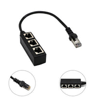 HKM-044115 RJ45 Ethernet Cable Splitter Adapter - 1 Male to 3 Female LAN Extension Cord