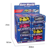 HKM-044179 Pull Back Racing Diecast Toy Car Set - 24 Pcs Mini Alloy Vehicles in 4 Colors, 1:43 Scale Model for Ages 3+