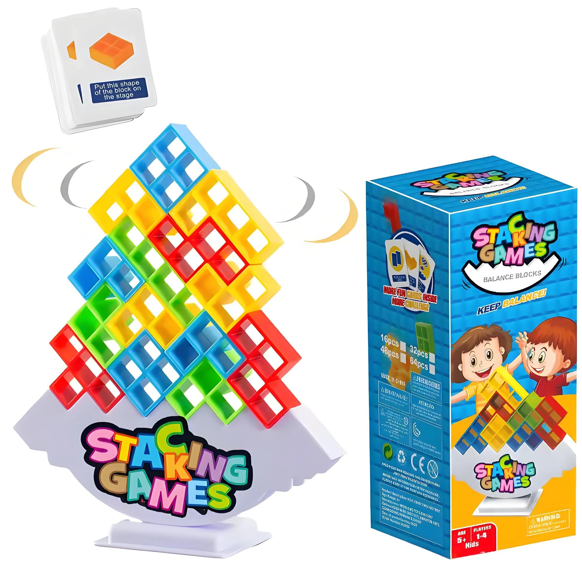 KTX-044499 Stackable Building Blocks Educational Toy for Parent-Child Interaction, Ages 2 and Up