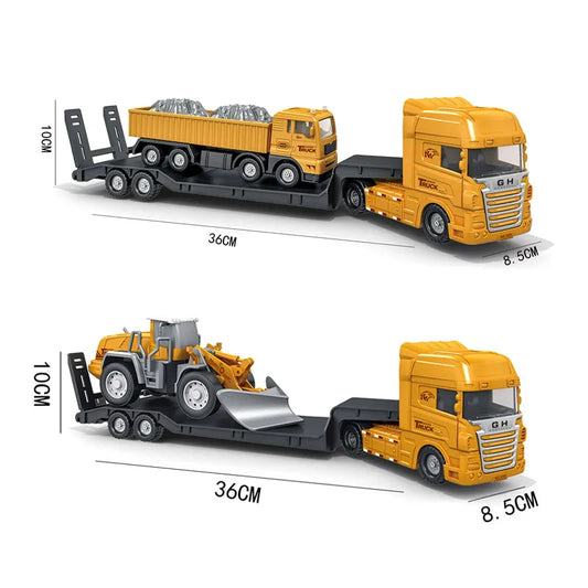 HKM-044563 Mini Construction Truck Models – 1:55 Scale Engineering Vehicles | Friction Toy Cars | 6 Styles Available