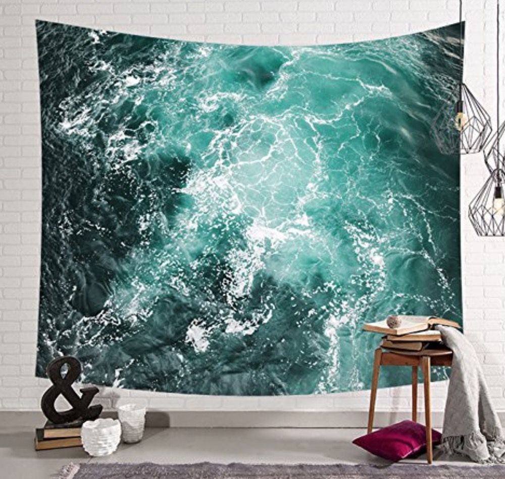 KTX-044627 Sky and Sea Tapestry - European Polyester Wall Hanging Decor