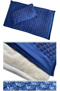 HKM-044755 Acupuncture Yoga Mat with Pillow and Carry Bag – Navy, Lime Green, Beige, Army Green, Purple