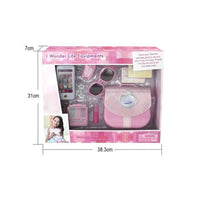 HKM-044755 Electric Princess Makeup Playset for Girls with Cosmetics Bag - Ages 2 to 7