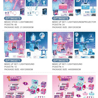 HKM-044755 Electric Princess Makeup Playset for Girls with Cosmetics Bag - Ages 2 to 7