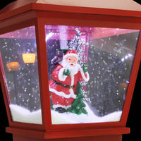 HKM-044883 Christmas Floor Lamp with Santa Claus and Snowfall Effect, 64 cm LED Light
