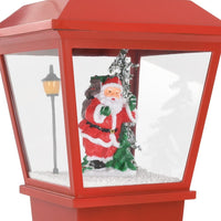 HKM-044883 Christmas Floor Lamp with Santa Claus and Snowfall Effect, 64 cm LED Light