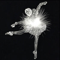 HKM-045203 Acrylic Christmas Tree Pendant - Dancing Girl Decorative Ornament 12cm
