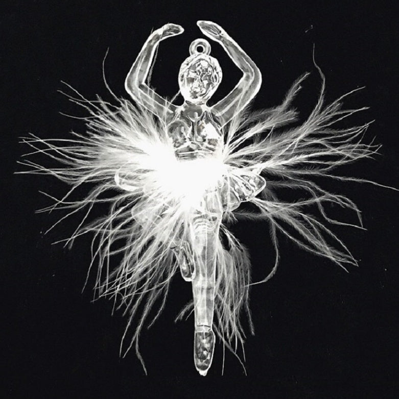 HKM-045203 Acrylic Christmas Tree Pendant - Dancing Girl Decorative Ornament 12cm