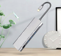 HKM-045267 4K USB-C Docking Station with HDMI, VGA, and PD3.0 Fast Charge, Aluminum Alloy Design, 140mm Cable Length