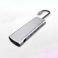 HKM-045267 4K USB-C Docking Station with HDMI, VGA, and PD3.0 Fast Charge, Aluminum Alloy Design, 140mm Cable Length