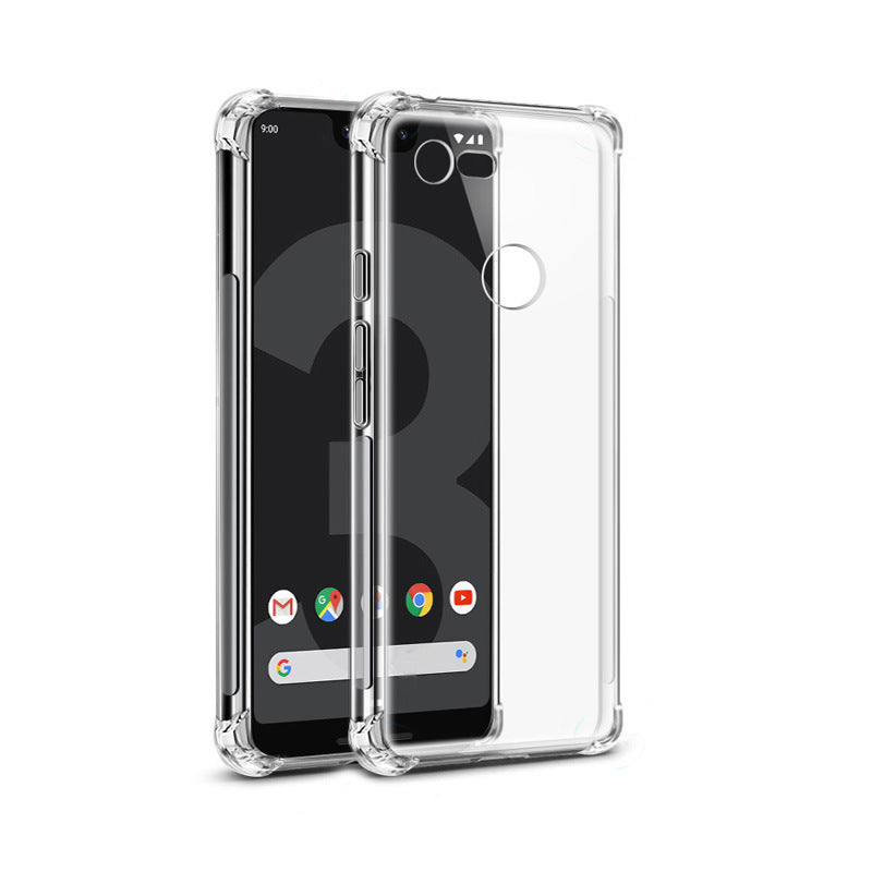 HKM-045331 Transparent Drop-Proof Soft Silicone Case for Google Pixel 4A, 4, 4XL, 3A, 3A XL, 3, 3XL, 2, 2XL, Pixel XL