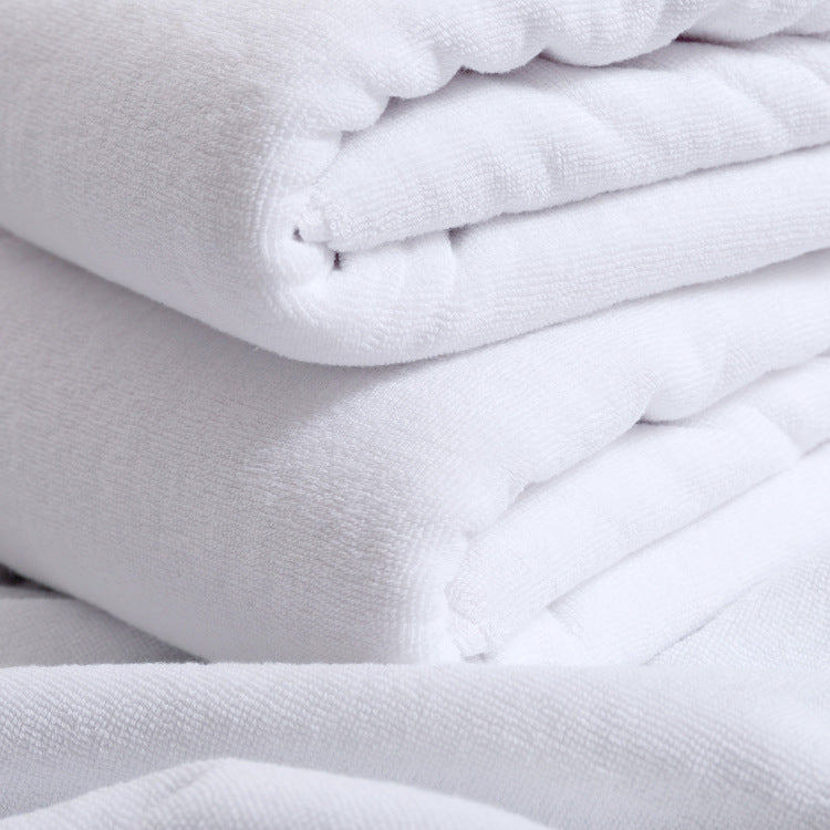 HKM-045651 Thick Cotton Bath Towel for Adults - Water-Absorbing, White, Soft and Durable