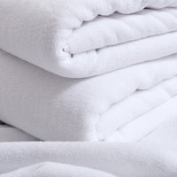 HKM-045651 Thick Cotton Bath Towel for Adults - Water-Absorbing, White, Soft and Durable