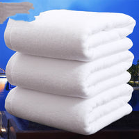 HKM-045651 Thick Cotton Bath Towel for Adults - Water-Absorbing, White, Soft and Durable
