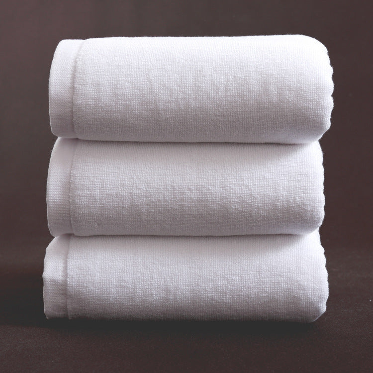 HKM-045651 Thick Cotton Bath Towel for Adults - Water-Absorbing, White, Soft and Durable