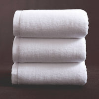HKM-045651 Thick Cotton Bath Towel for Adults - Water-Absorbing, White, Soft and Durable