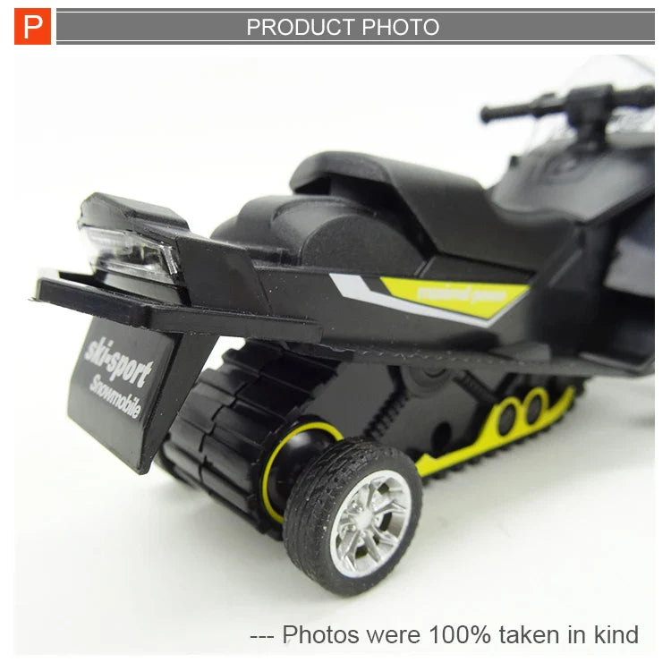 HKM-045715 1:32 Diecast Snowmobile Alloy Model Car with Light and Sound for Kids