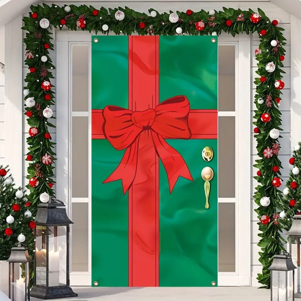 HKM-045843 Christmas Decorative Curtain - Customizable Hanging Background in Mixed Colors, Various Styles Available, 90x180cm
