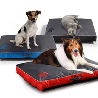 HKM-045843 Waterproof Oxford Cloth Pet Mat with Removable Zipper Cover - Non-Slip Bottom, Available in Red, Blue, or Black