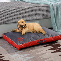 HKM-045843 Waterproof Oxford Cloth Pet Mat with Removable Zipper Cover - Non-Slip Bottom, Available in Red, Blue, or Black