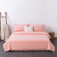 HKM-045907 Pure Cotton 4-Piece Bedding Set with Quilt Cover and Pillowcases for Multiple Bed Sizes