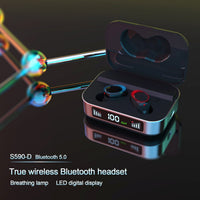 HKM-045971 TWS Binaural Bluetooth Headset with Digital Power Display - Bluetooth 5.0, 10M Range, 5H Talk Time