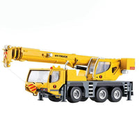HKM-046035 Diecast Engineering Crane Truck Model for Kids - 1:50 Scale Metal Toy Vehicle