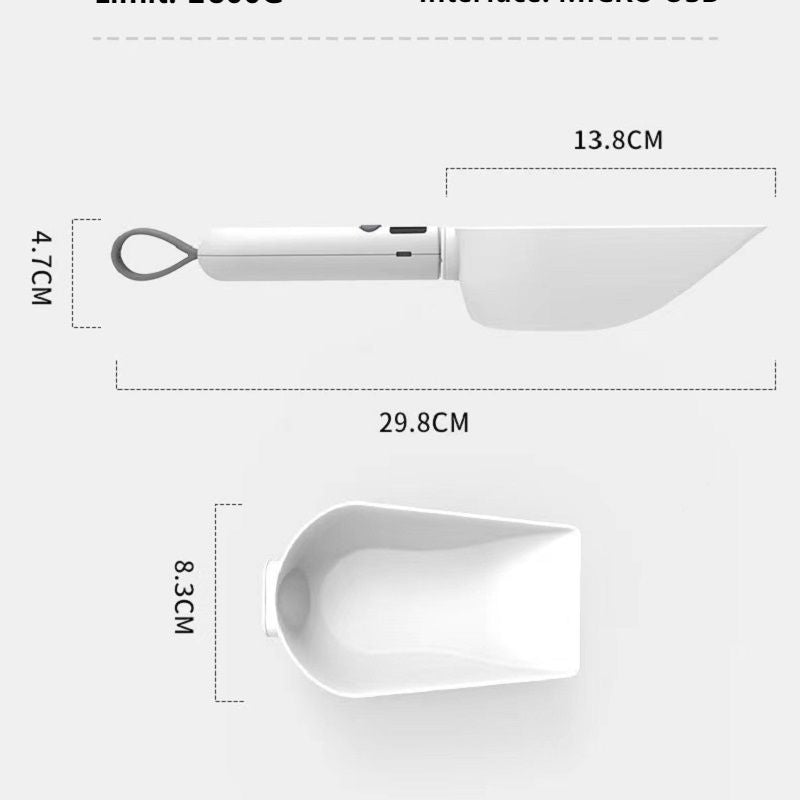 HKM-046099 Transparent Pet Food Spoon with Scale Measurement, Food-Grade ABS, Accurate Feeding, Beige Color, 15.3*14.2*5.5cm