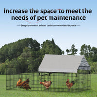 HKM-046227 Pointed Wire Chicken Coop for Poultry Breeding, Durable Fabric & Metal Construction, 86 x 40 x 40 Inches