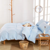 HKM-046227 Washed Cotton Four-Piece Quilt Cover Set for Various Bed Sizes