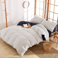 HKM-046227 Washed Cotton Four-Piece Quilt Cover Set for Various Bed Sizes