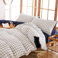 HKM-046227 Washed Cotton Four-Piece Quilt Cover Set for Various Bed Sizes