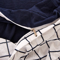 HKM-046227 Washed Cotton Four-Piece Quilt Cover Set for Various Bed Sizes