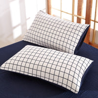 HKM-046227 Washed Cotton Four-Piece Quilt Cover Set for Various Bed Sizes