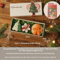HKM-046355 Christmas Aromatherapy Candle Gift Box - Handmade Soy Wax Scented Candles in Festive Designs
