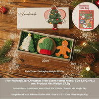 HKM-046355 Christmas Aromatherapy Candle Gift Box - Handmade Soy Wax Scented Candles in Festive Designs