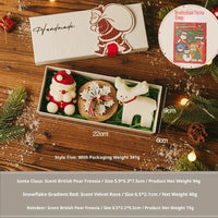 HKM-046355 Christmas Aromatherapy Candle Gift Box - Handmade Soy Wax Scented Candles in Festive Designs